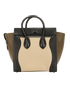 Mini Luggage, &pound;695, Handbags, Black/Khaki, Leather, Back view